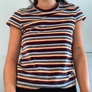 Madewell Velour Crewneck Tee in Izzy Stripe 🌵